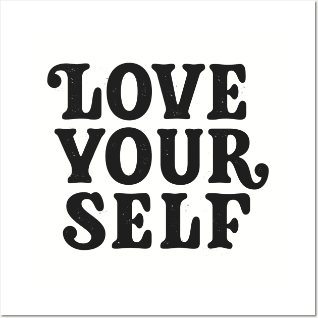 Love Your Self (black) Wall Art by bjornberglund